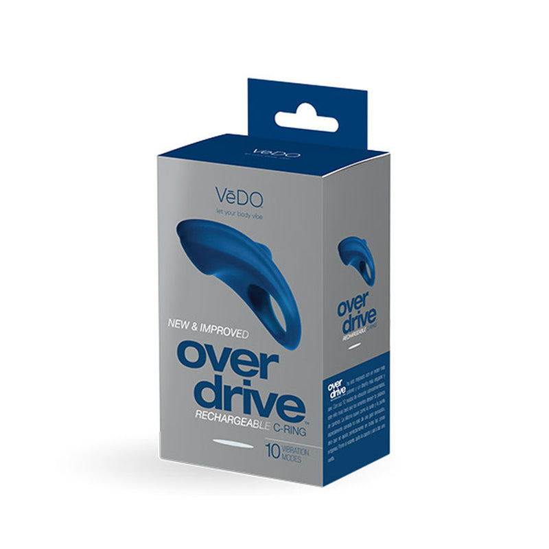 "Over Drive Plus Rechargeable Cock Ring - Blue VI-R0606"