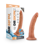 Dr. Skin Glide 7.5 Inch Self Lubricating Dildo - Mocha -