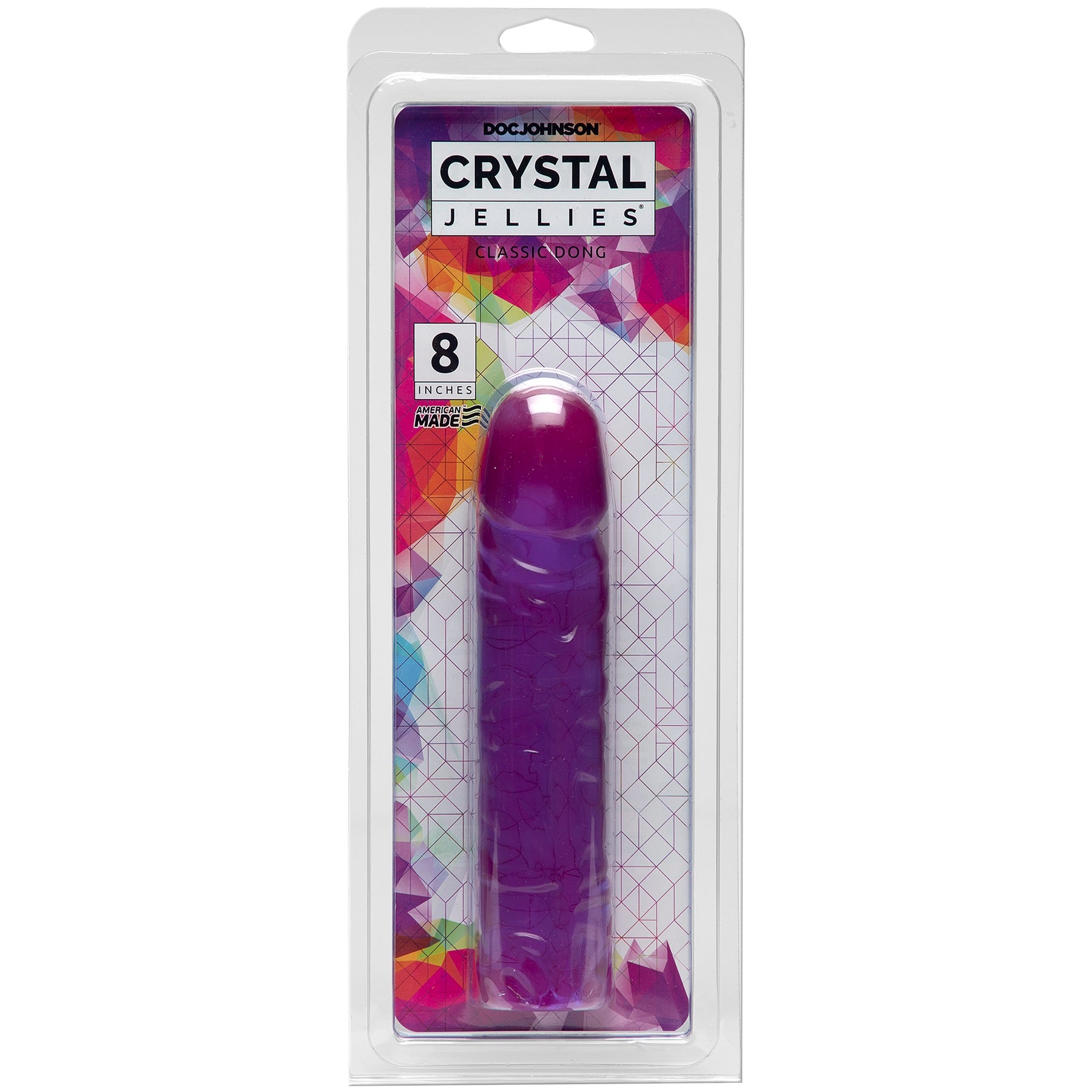 Crystal Jellies Classic Dong 8 Inch - Purple