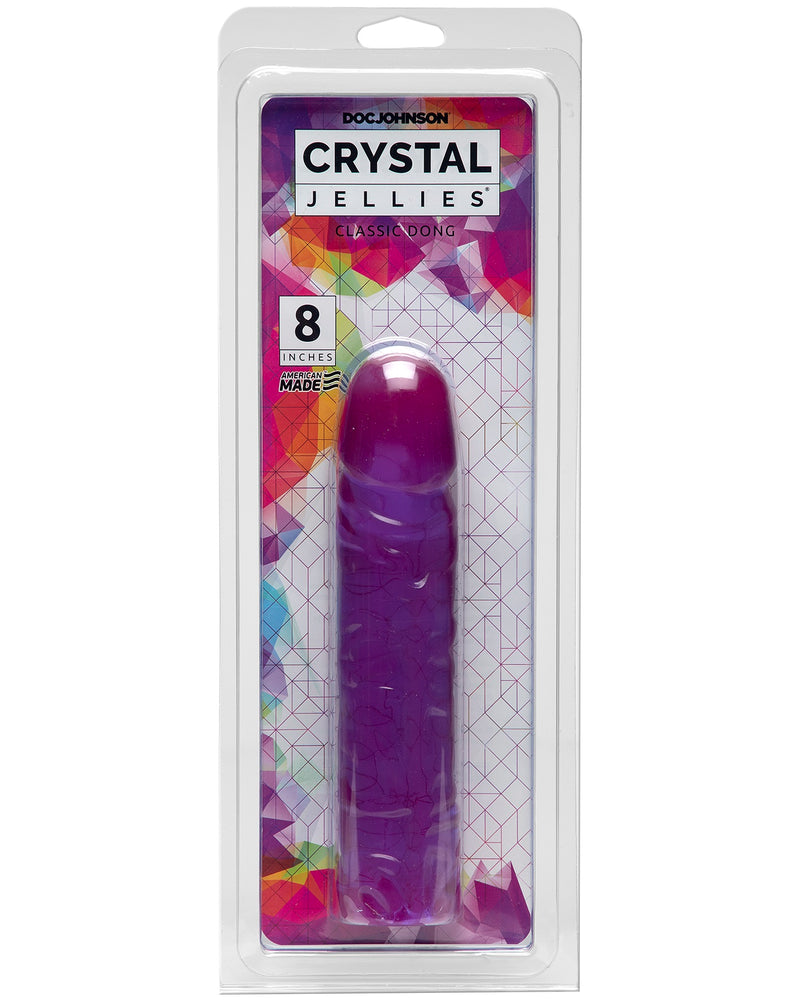 Crystal Jellies Classic Dong 8 Inch - Purple