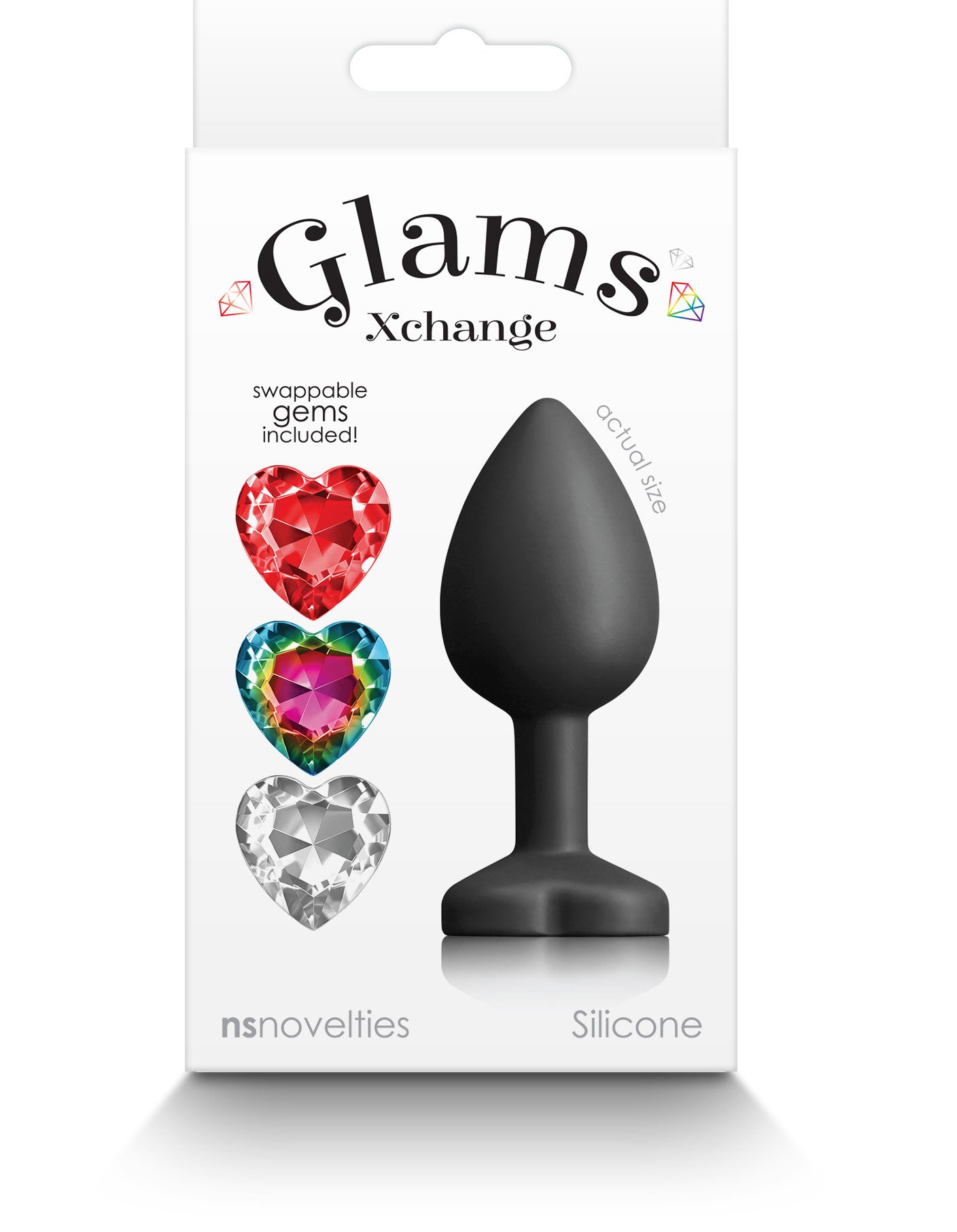 "Glams Xchange Heart - Small - Black NSN-0514-03"