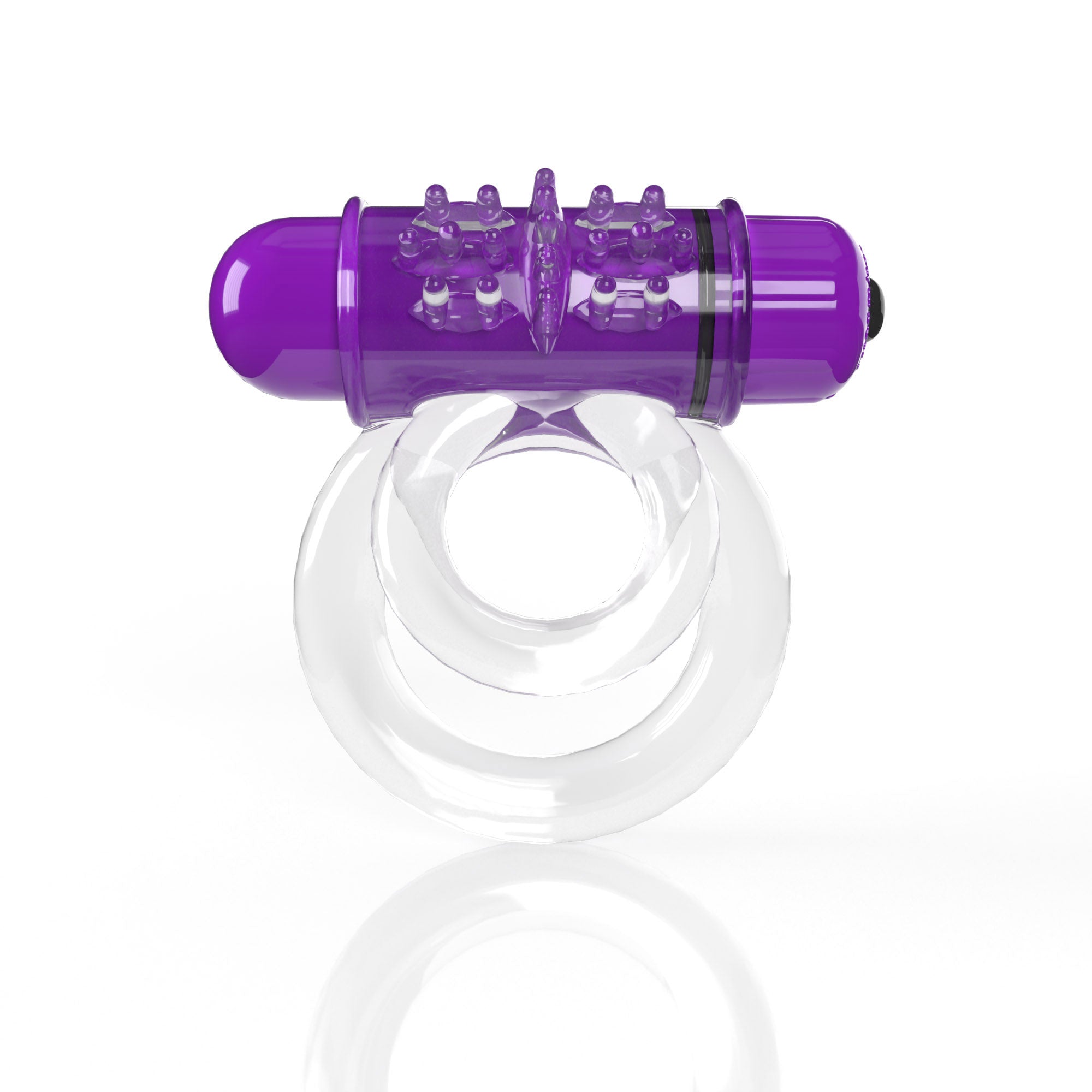 Screaming O 4b - Double O Super Powered Vibrating Double Ring - Grape