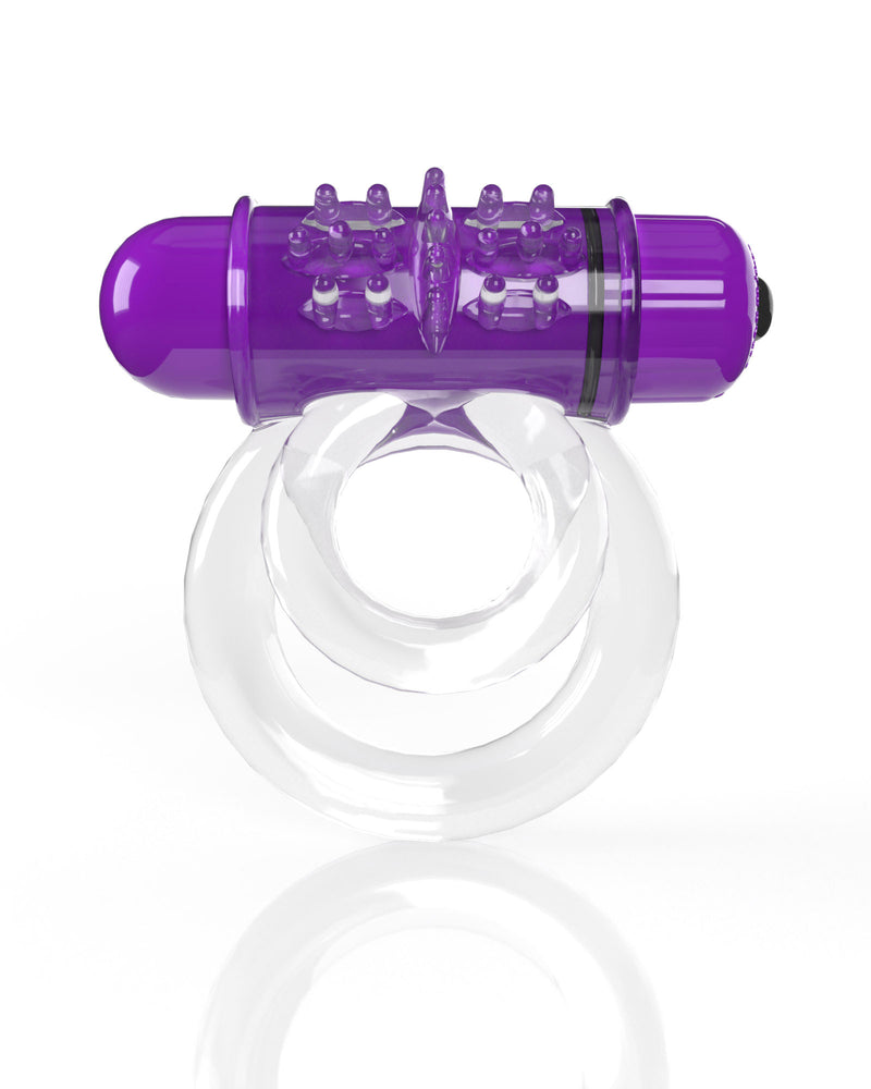 Screaming O 4b - Double O Super Powered Vibrating Double Ring - Grape