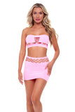 "Net Worth 2pc Bandeau Set - One Size - Pink PKL-23117CPOS"