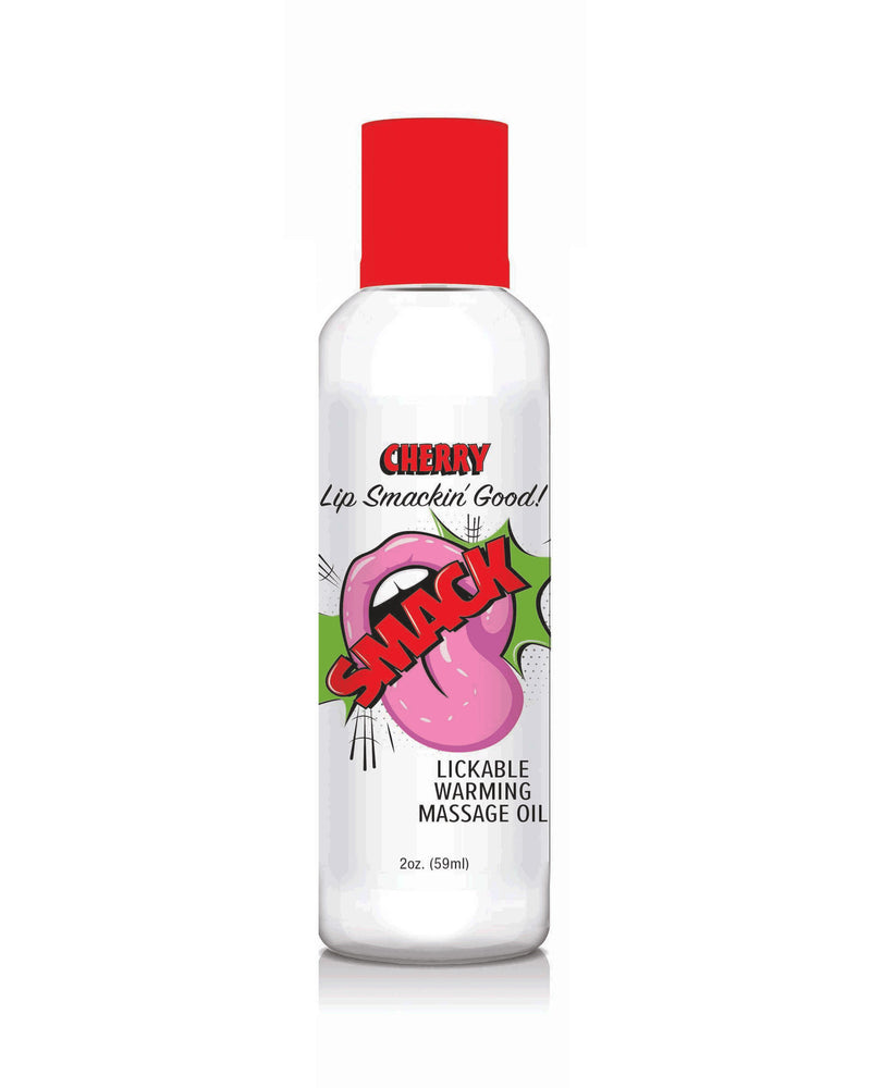 Smack Warming and Lickable Massage Oil - Cherry 2 Oz