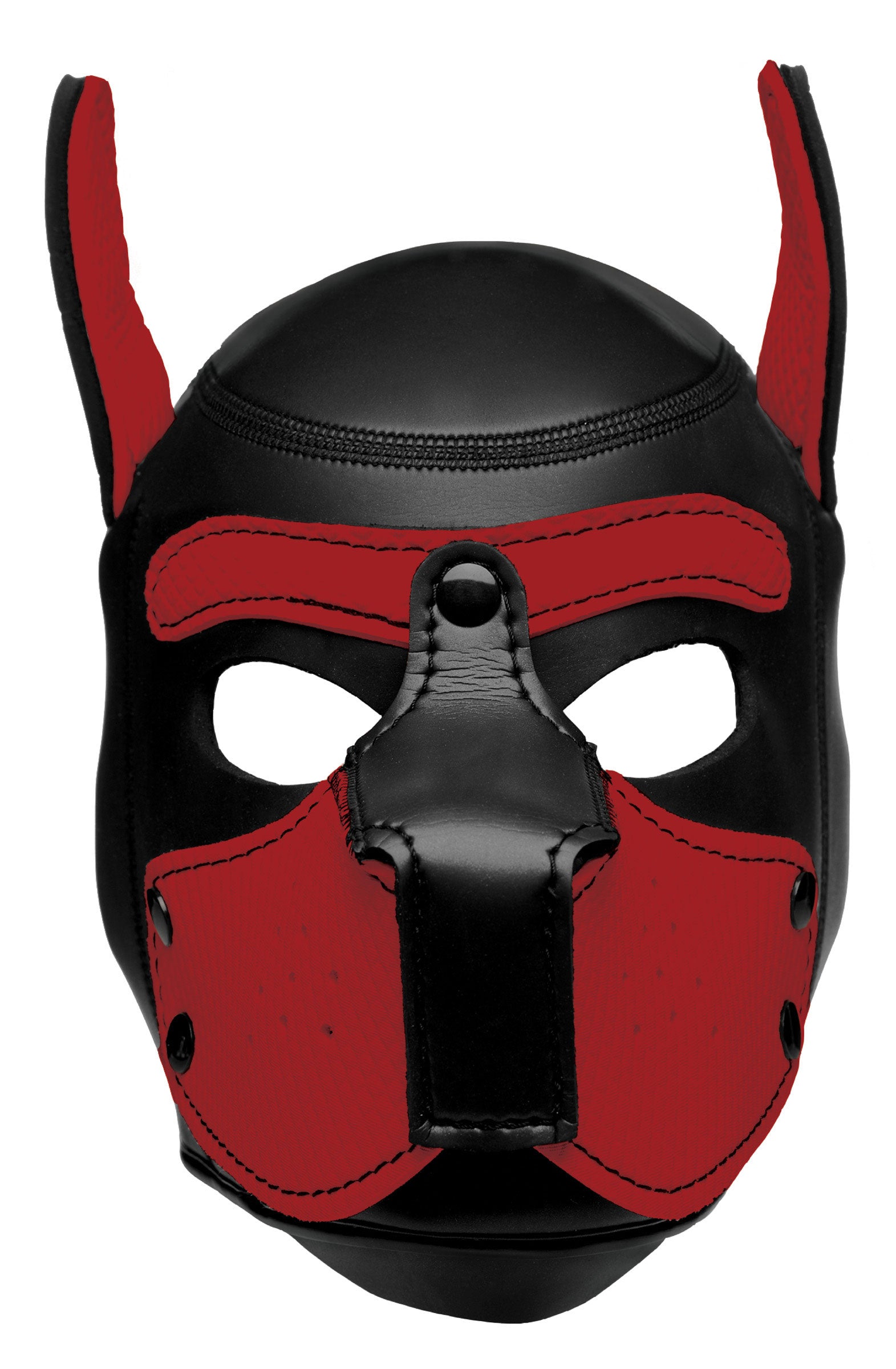 "Spike Neoprene Puppy Hood - Red MS-AG292-RED"