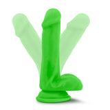 Neo - 6 Inch Dual Density Cock with Balls - Neon Green