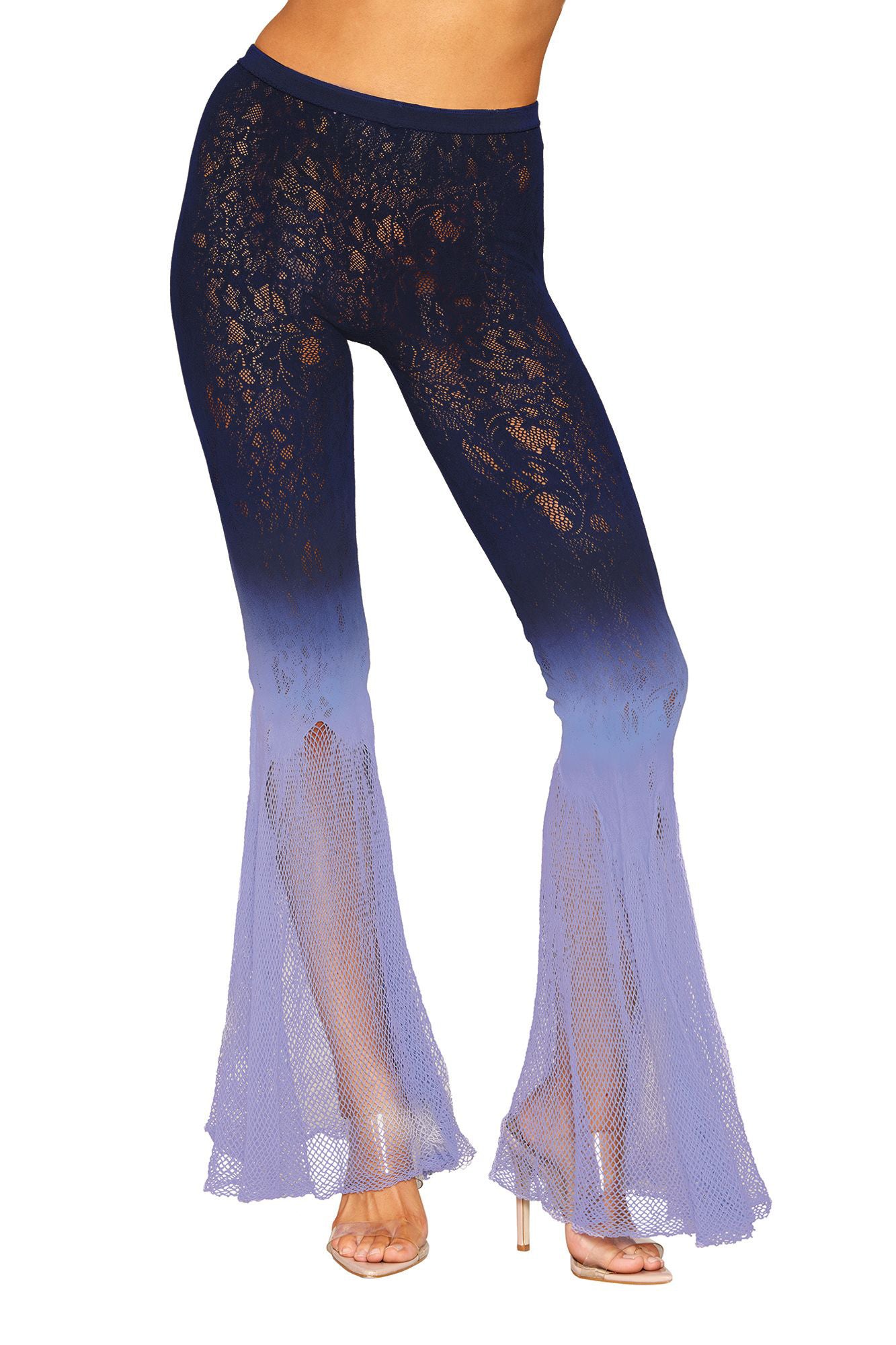 Flair Leg Pantyhose - One Size - Denim/hydrangea