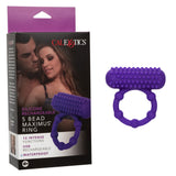 Silicone Rechargeable 5 Bead Maximus Ring - Purple