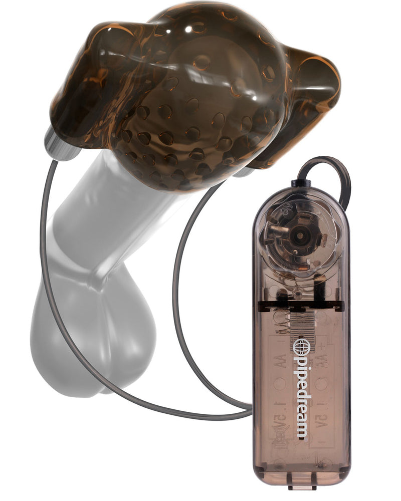 "Classix Dual Vibrating Head Teaser - Black/smoke PD1996-24"