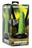 Radioactive Reptile Thick Scaly Silicone Dildo - Green