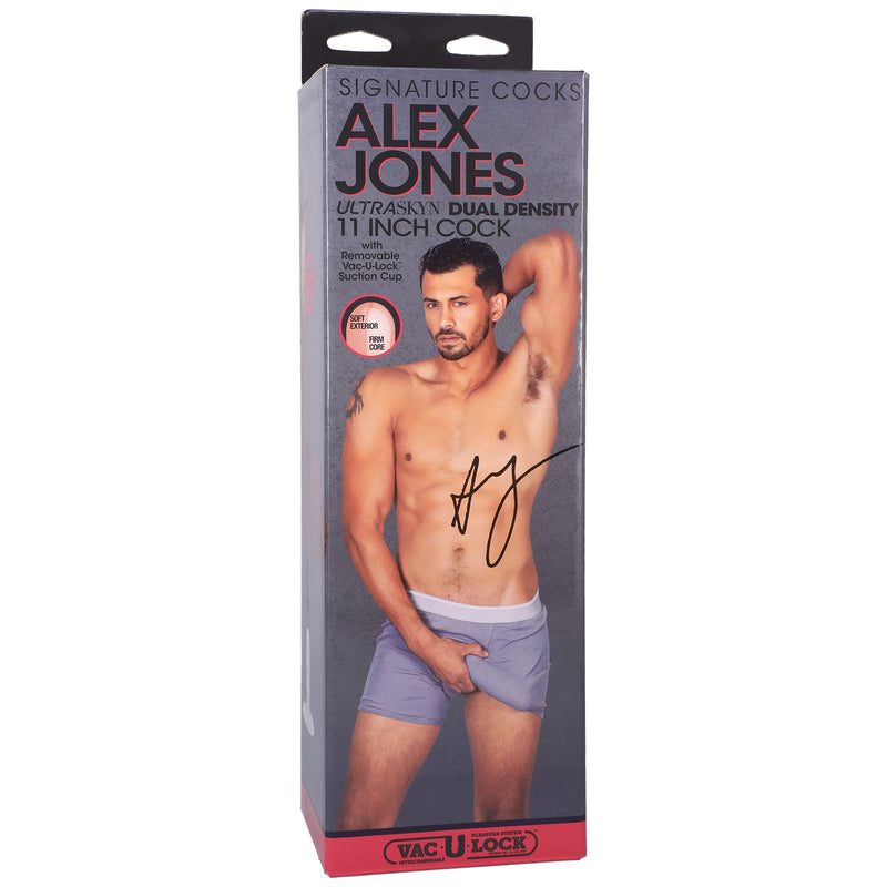 "Signature Cocks - Alex Jones 11 Inch Cock With Removable Vac-U-Lock Suction Cup - Caramel DJ8160-24-BX"