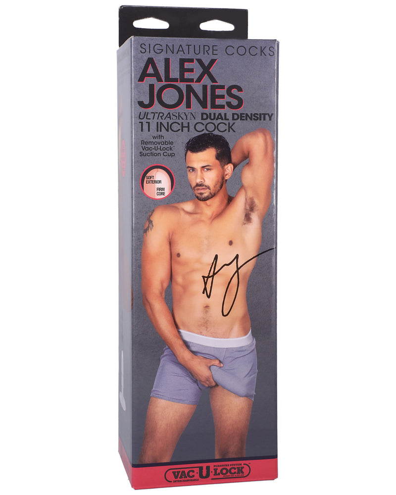 "Signature Cocks - Alex Jones 11 Inch Cock With Removable Vac-U-Lock Suction Cup - Caramel DJ8160-24-BX"