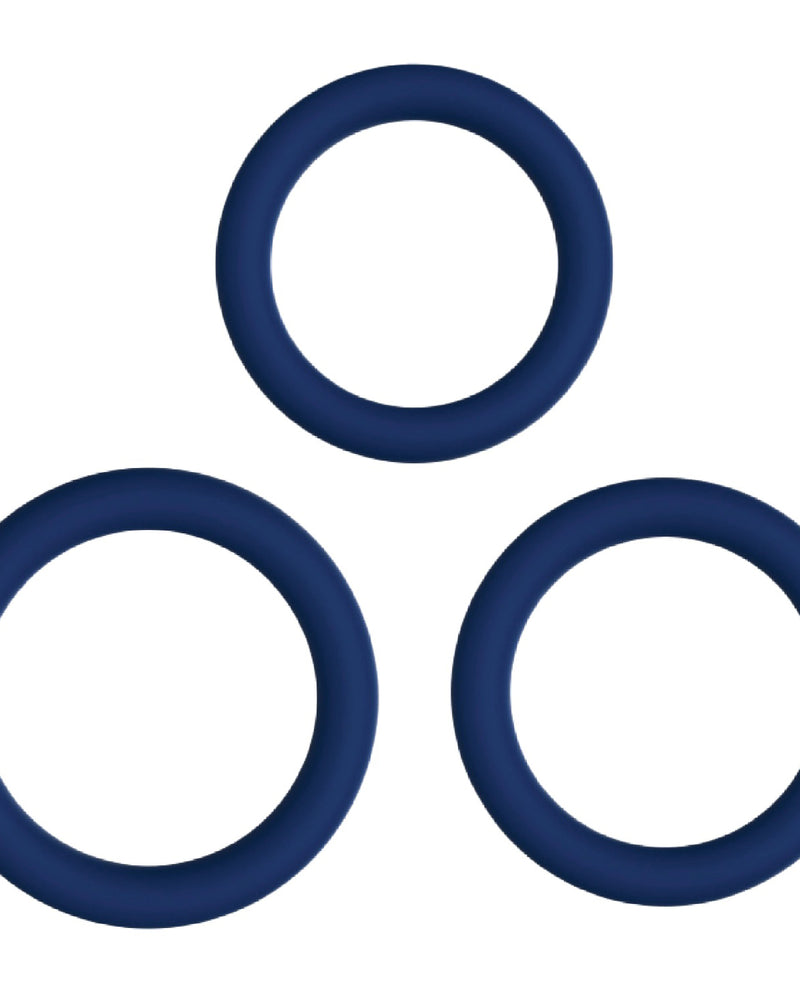 "Tripple Grip Cock Ring Set - Blue IDDWTY30C2"