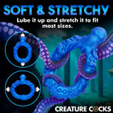 Poseidon's Octo-Ring Silicone Cock Ring - Blue