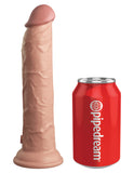 King Cock Elite 9 Inch Vibrating Silicone Dual Density Cock With Remote - Light