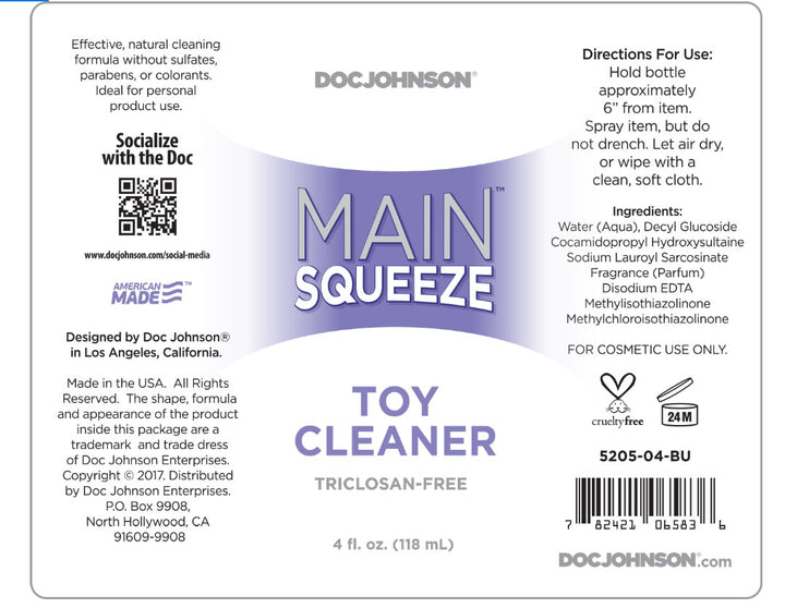 Main Squeeze - Toy Cleaner - 4 Fl. Oz..