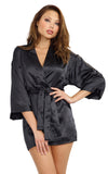 Robe, Chemise, Padded Hanger - Small - Black