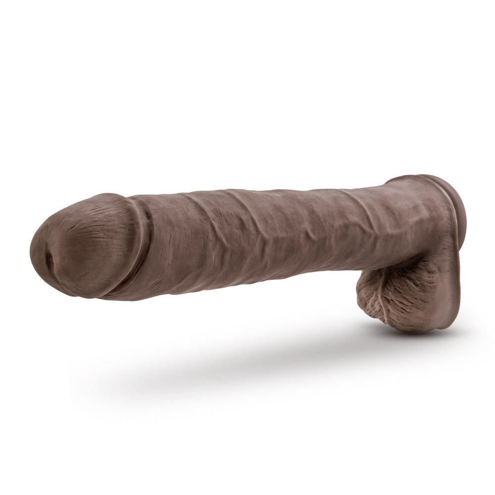 "Au Naturel - Daddy - 14 Inch Sensa Feel Dual Density Dildo - Chocolate BL-26646"