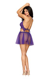 "Babydoll and G-String - One Size - Violet DG-13084VIOOS"