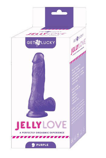 Get Lucky Jelly Love 9 Dildo - Purple
