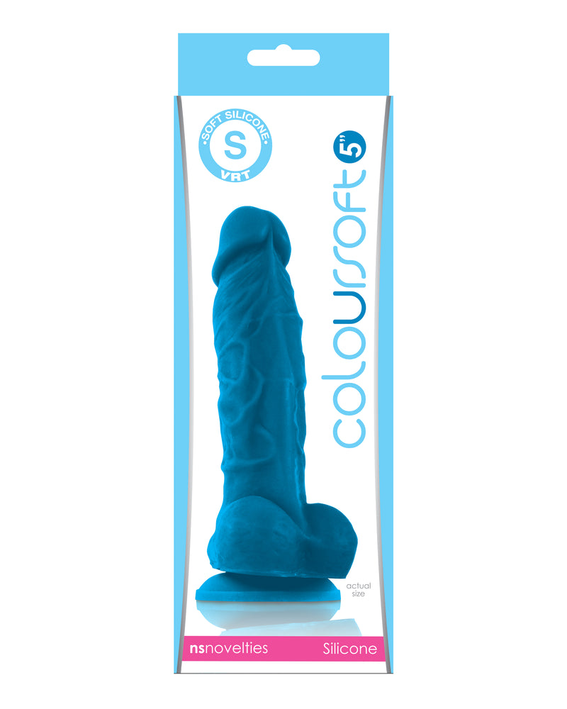 Coloursoft 5 Inch Soft Dildo - Blue