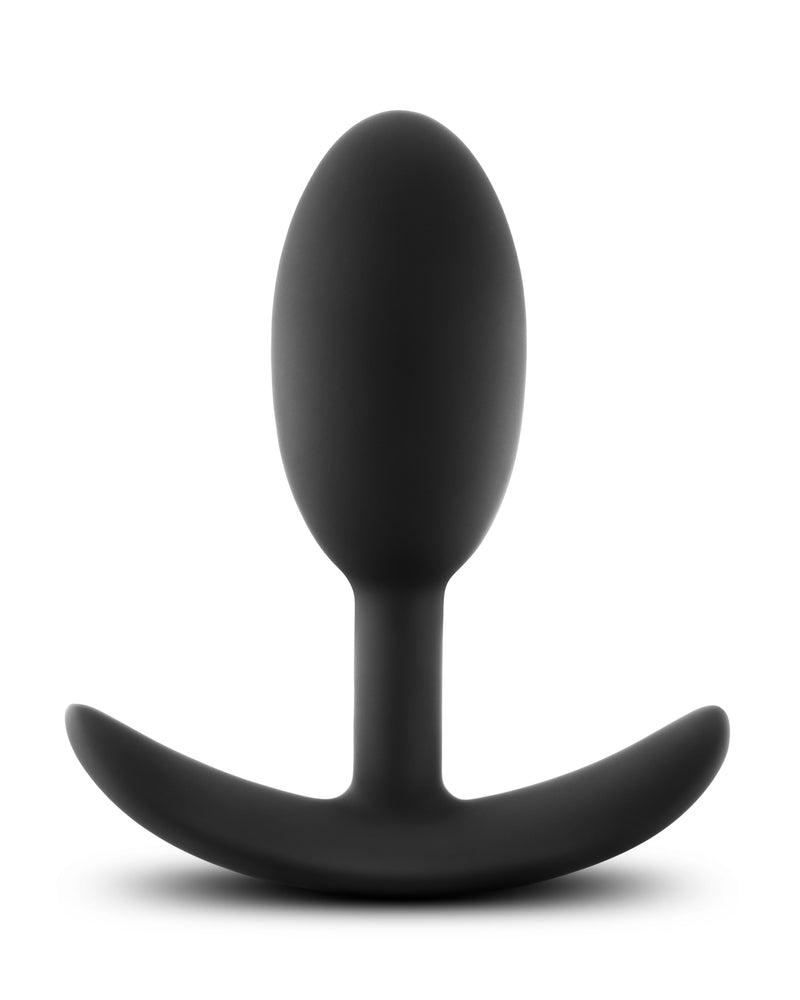 Anal Adventures - Platinum - Silicone Vibra Slim Plug -Medium - Black