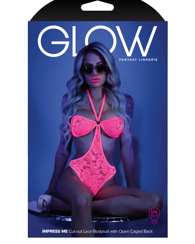"Impress Me Cutout Bodysuit - Small/medium - Neon Pink FL-GL2107-SM-B"