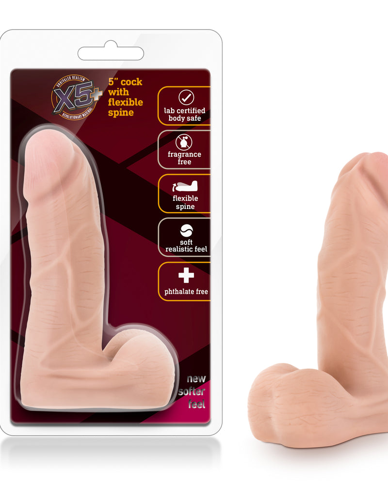 "X5 Plus - 5.5 Inch Cock With Flexible Spine - Natural BL-57553"
