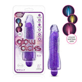 "Glow Dicks - Molly Glitter Vibrator - Purple BL-43011"