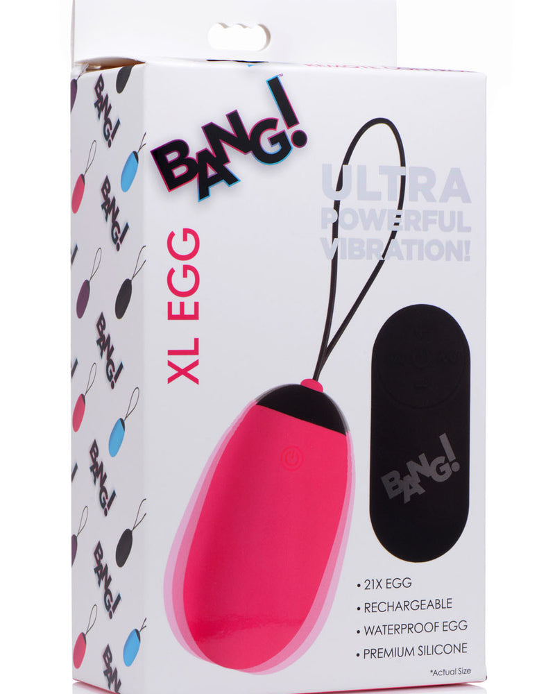 Bang XL Silicone Vibrating Egg - Pink