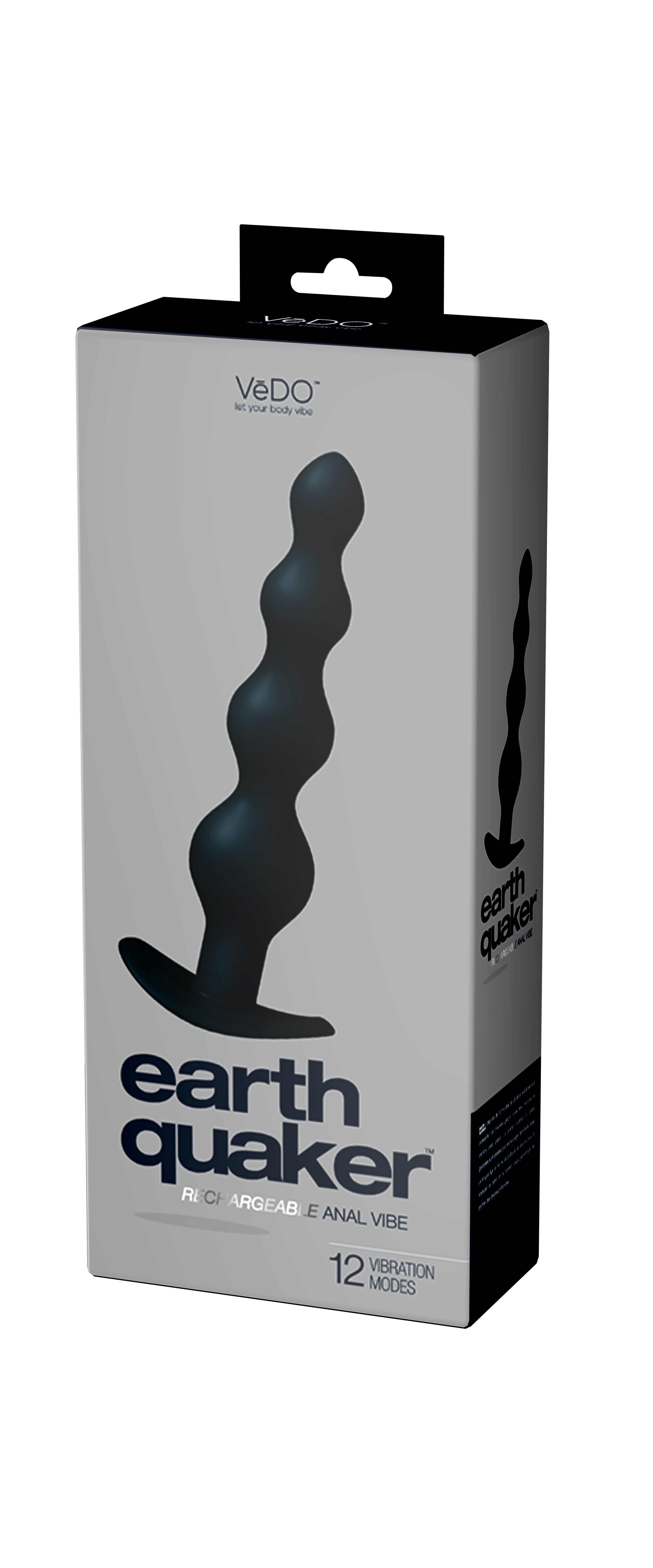 Earth Quaker Rechargeable Anal Vibe - Just Black