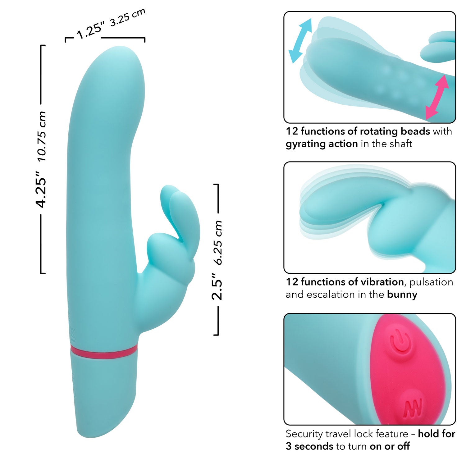 "Love Bunny Rotating Bunny - Blue SE0619553"