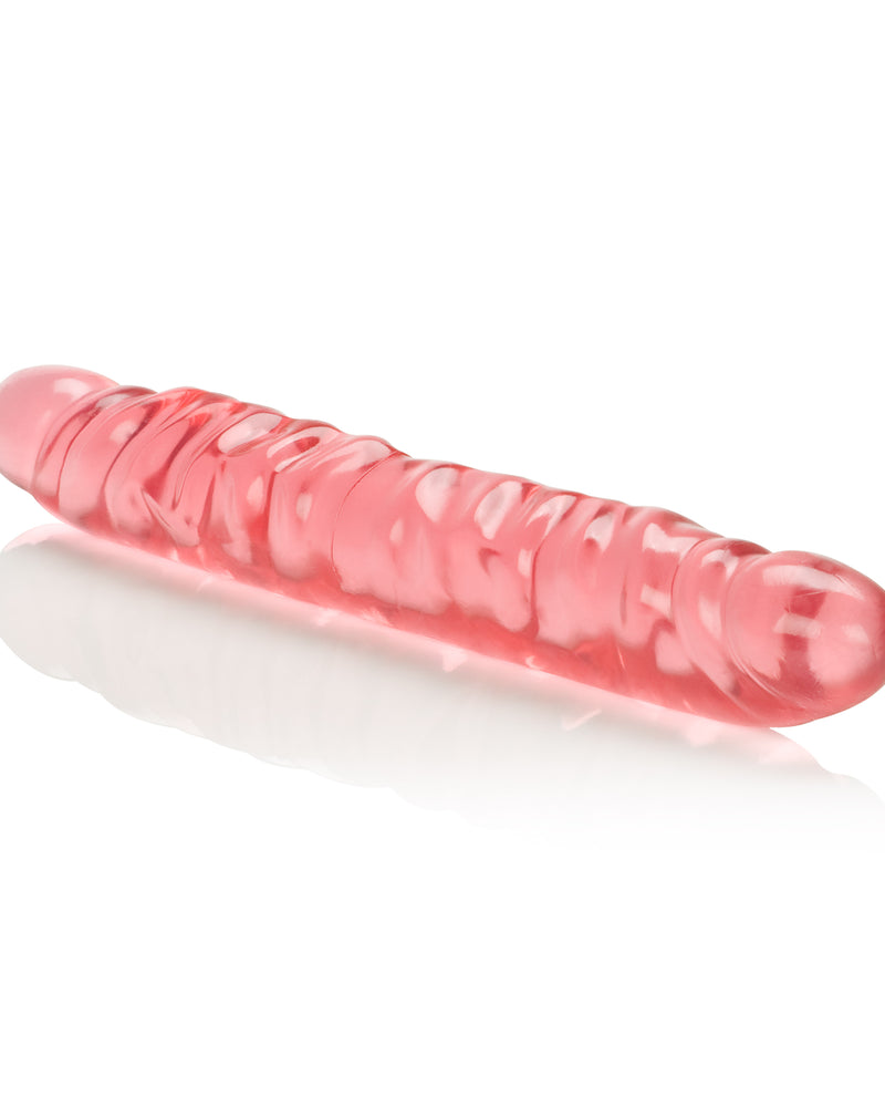Translucence 12 Inches Veined Double Dong - Pink