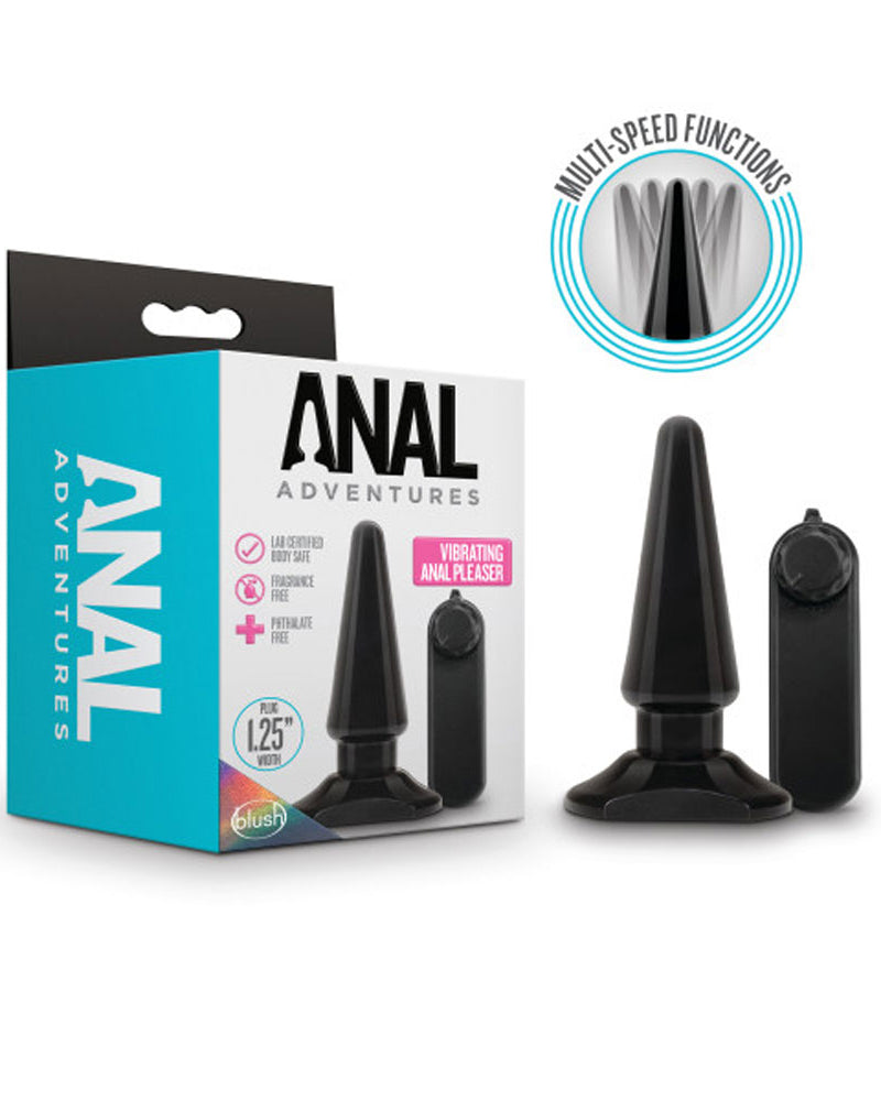 "Anal Adventures - Basic Vibrating Anal Pleaser - Black BL-10605"