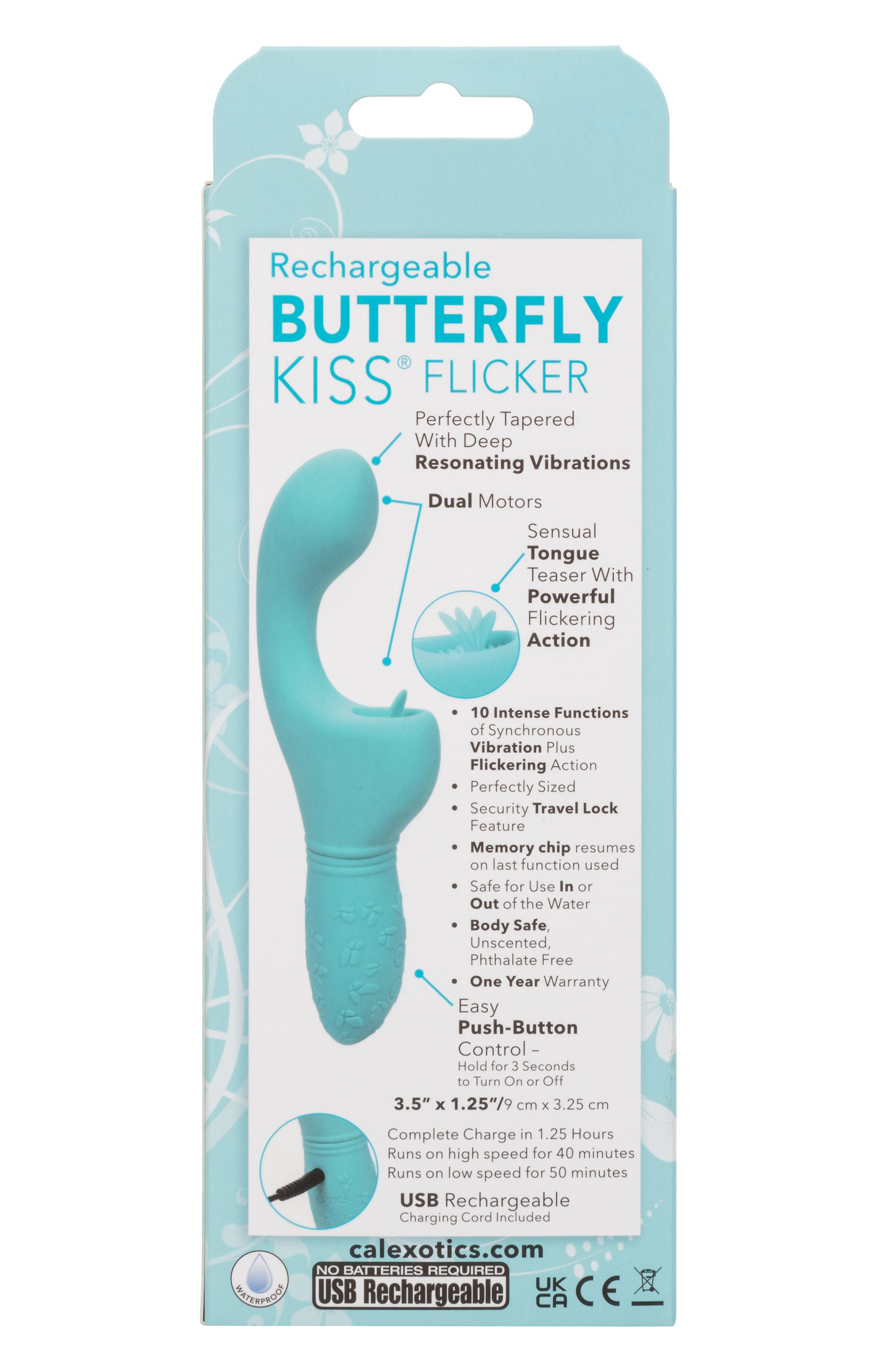 "Rechargeable Butterfly Kiss Flicker - Blue SE0783303"