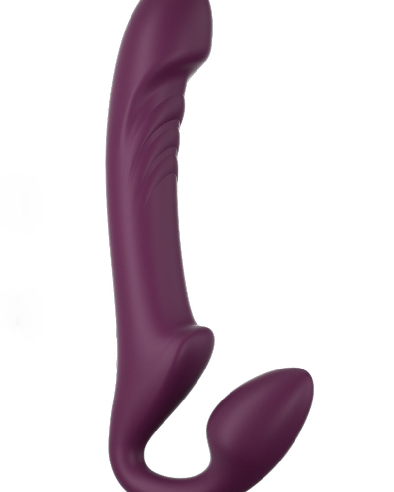 Bliss - Rotating Head Strapless Strap on - Red Wine