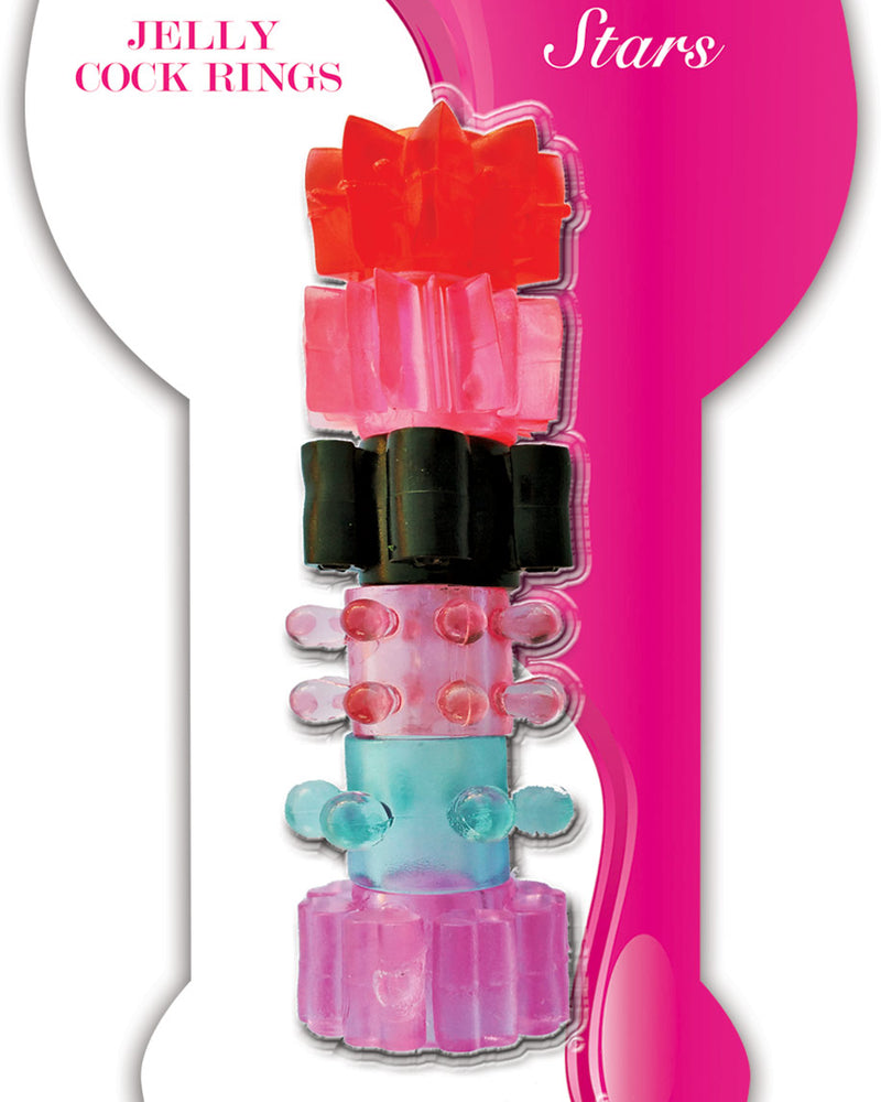 "Pleasure Stars Jelly Cock Rings HTP2336"