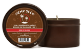 "Hemp Seed 3-in-1 Massage Candle Ride My Sleigh 6oz/ 170 G EB-HSCH021C"