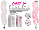 "Foxy Tail - Light Up Faux Fur Butt Plug - White Plug - White HTP3481"