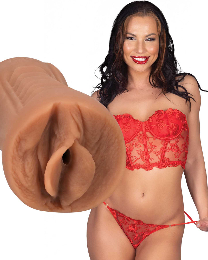 "Signature Strokers - Aidra Fox - Ultraskyn Pocket Pussy - Caramel DJ5510-41-BX"