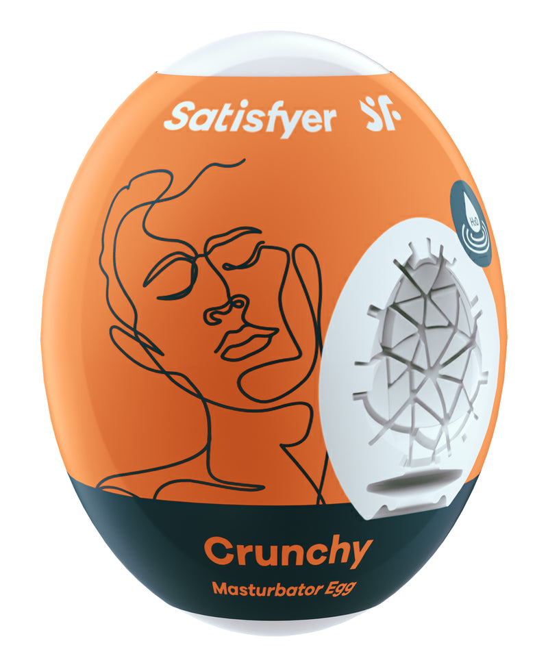 "3 Pc Set Masturbator Egg - Crunchy - Orange SAT-9043491"