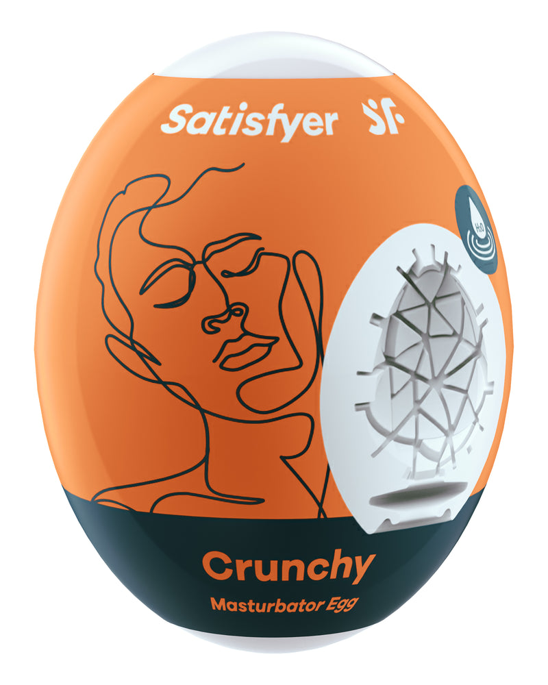 "3 Pc Set Masturbator Egg - Crunchy - Orange SAT-9043491"