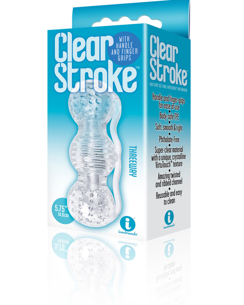 "The 9's Clear Stroke - Threeway Masturbator ICB2627-2"