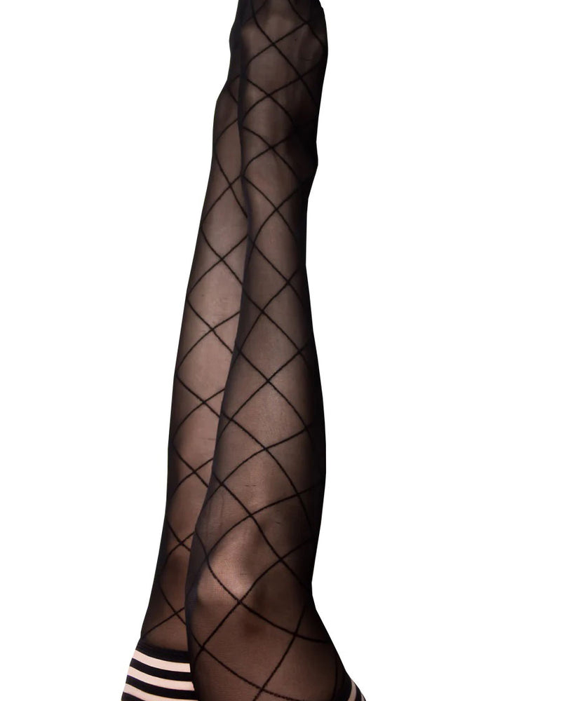 "Anna - Diamond Thigh High - Size C - Black KX-1321C-BLK-C"