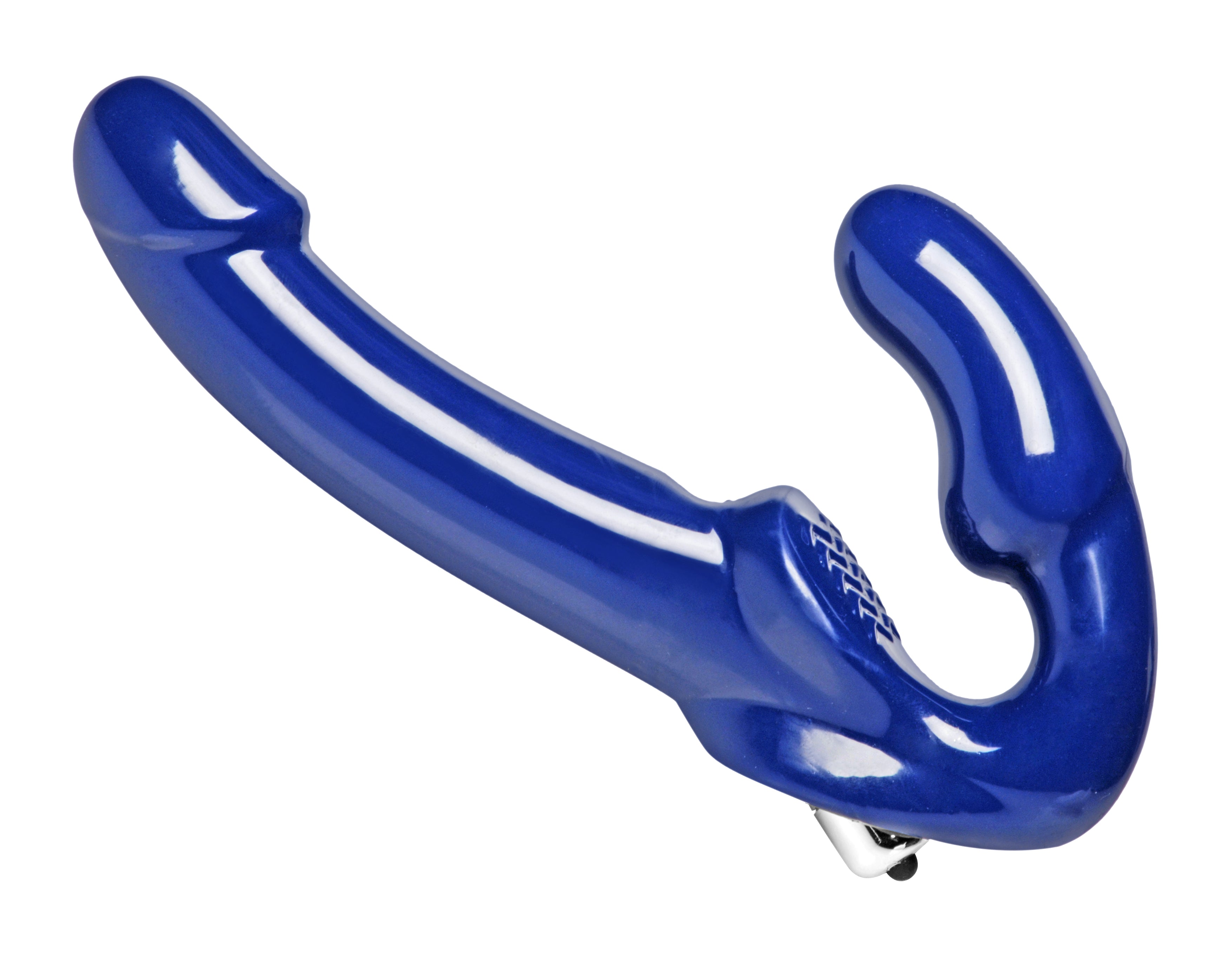 "Revolver II Vibrating Strapless Strap on Dildo - Blue SU-AE170"