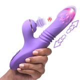 Pro-Thrust Max 14x Thrusting and Pulsing Silicone Rabbit - Purple