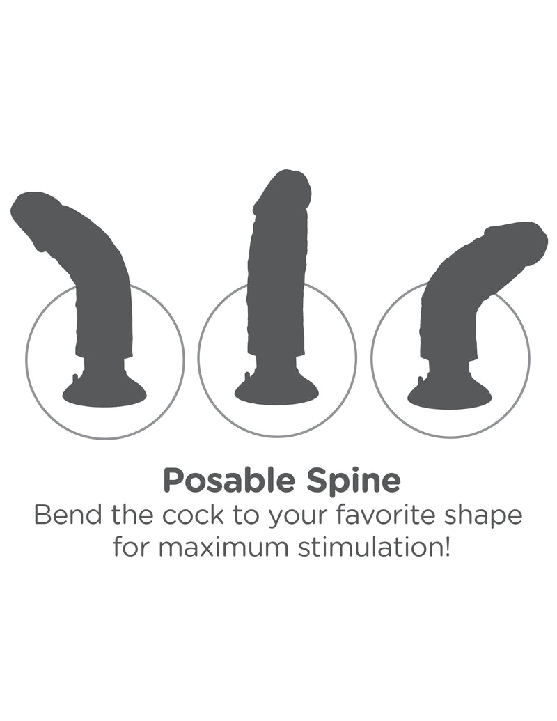 "King Cock 10 Inch Vibrating Cock - Flesh PD5405-21"