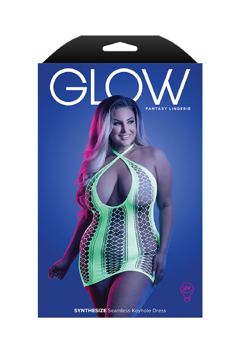 "Synthesize Seamless Keyhole Dress - Queen - Neon Green FL-GL2137-QS-B"