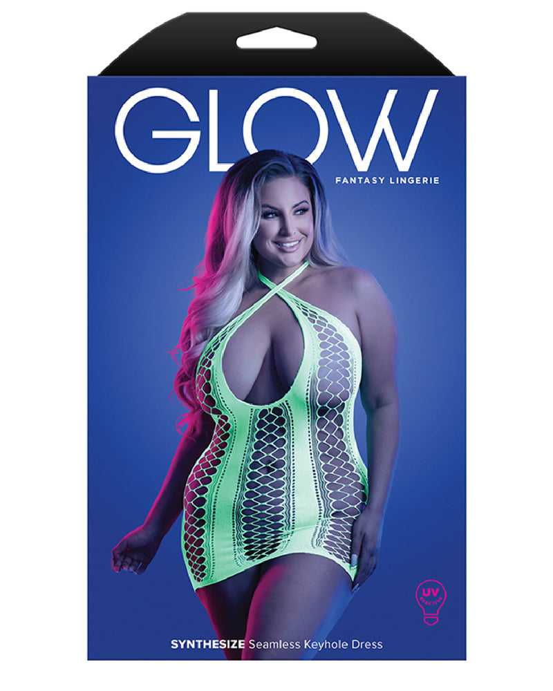 "Synthesize Seamless Keyhole Dress - Queen - Neon Green FL-GL2137-QS-B"